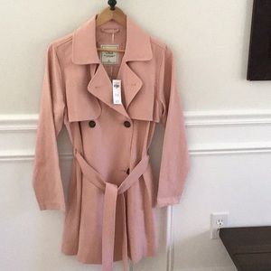 Pink trench coat